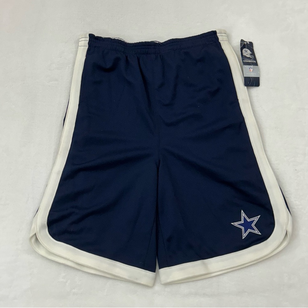 Dallas Cowboys NFL Football Navy Blue & White Athletic Basketball Shorts Mens XS